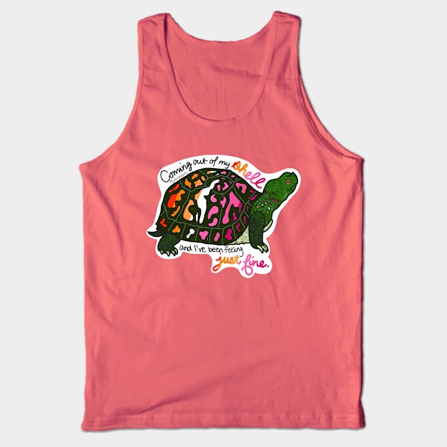 Lesbian Pride Turtle Tank Top by jberoldart